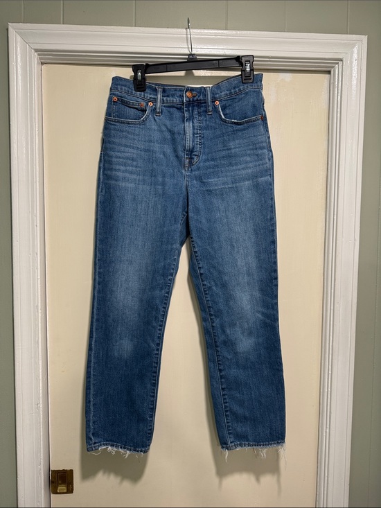 Madewell Denim - Madewell Medium Perfect Vintage Cropped Jeans with Frayed Hem